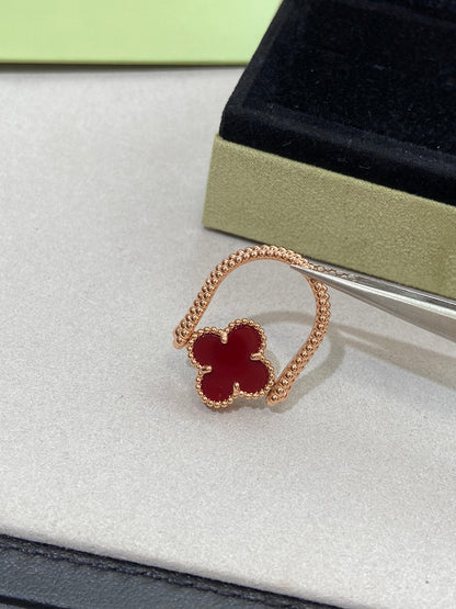 [Am jewelry]CLOVER RIVERSIBLE ROSE GOLD RING