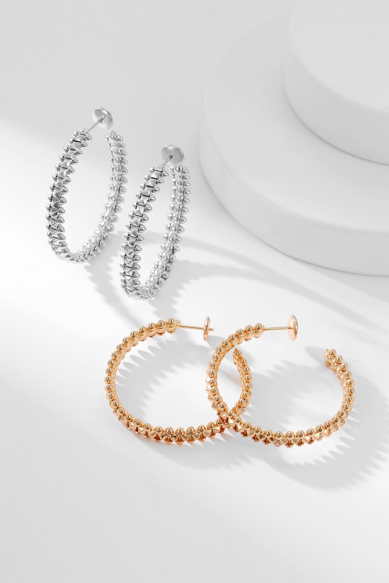 [Am jewelry]CLASH HOOP EARRINGS