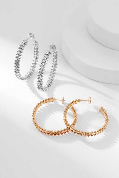 [Am jewelry]CLASH HOOP EARRINGS
