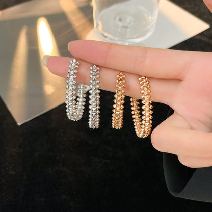 [Am jewelry]CLASH HOOP EARRINGS