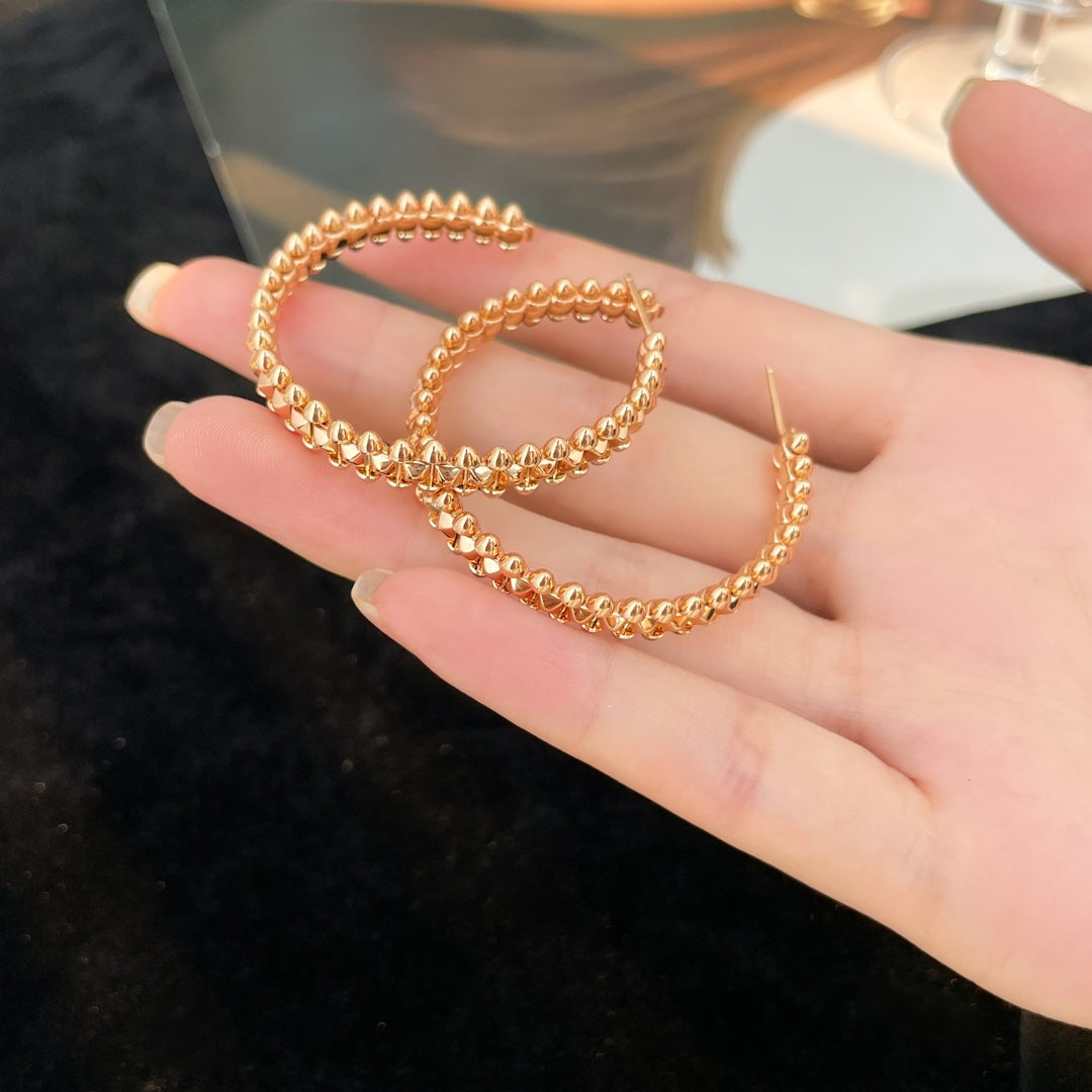 [Am jewelry]CLASH HOOP EARRINGS