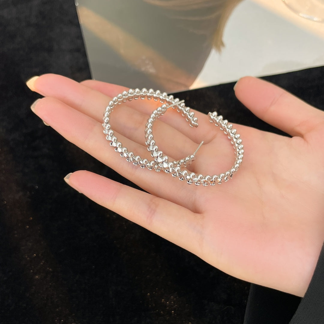 [Am jewelry]CLASH HOOP EARRINGS