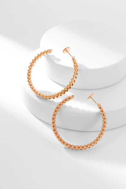 [Am jewelry]CLASH HOOP EARRINGS