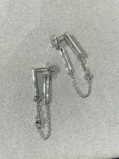 [Am jewelry]CHAINE CHAOS DIAMOND DROP EARRINGS