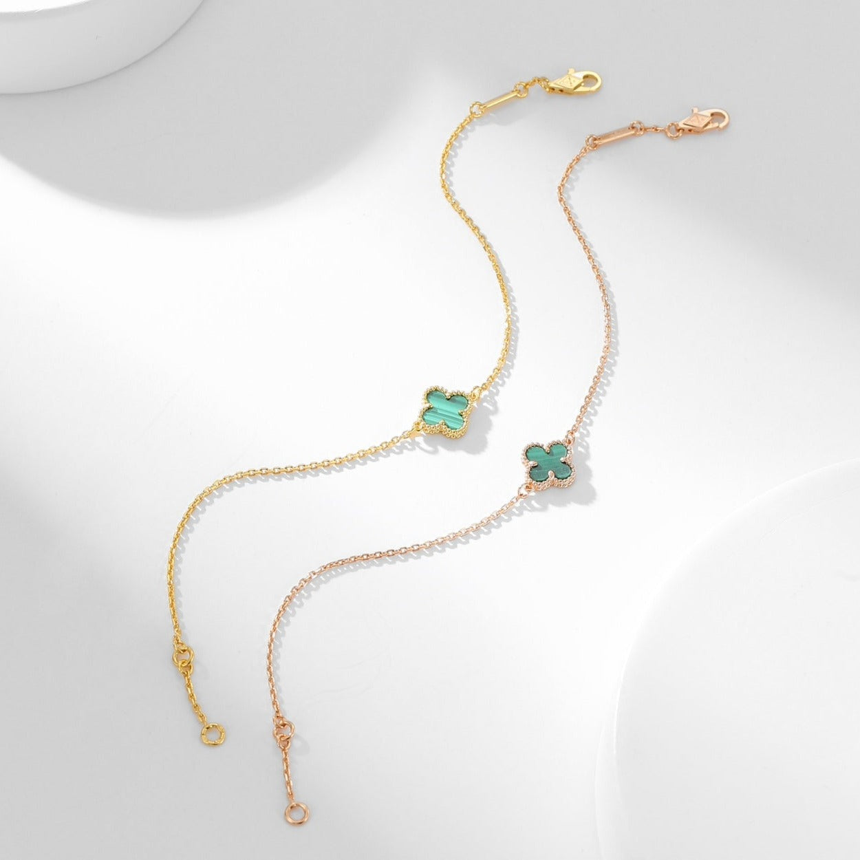 [Am jewelry]CLOVER BRACELET MALACHITE 1 MOTIF