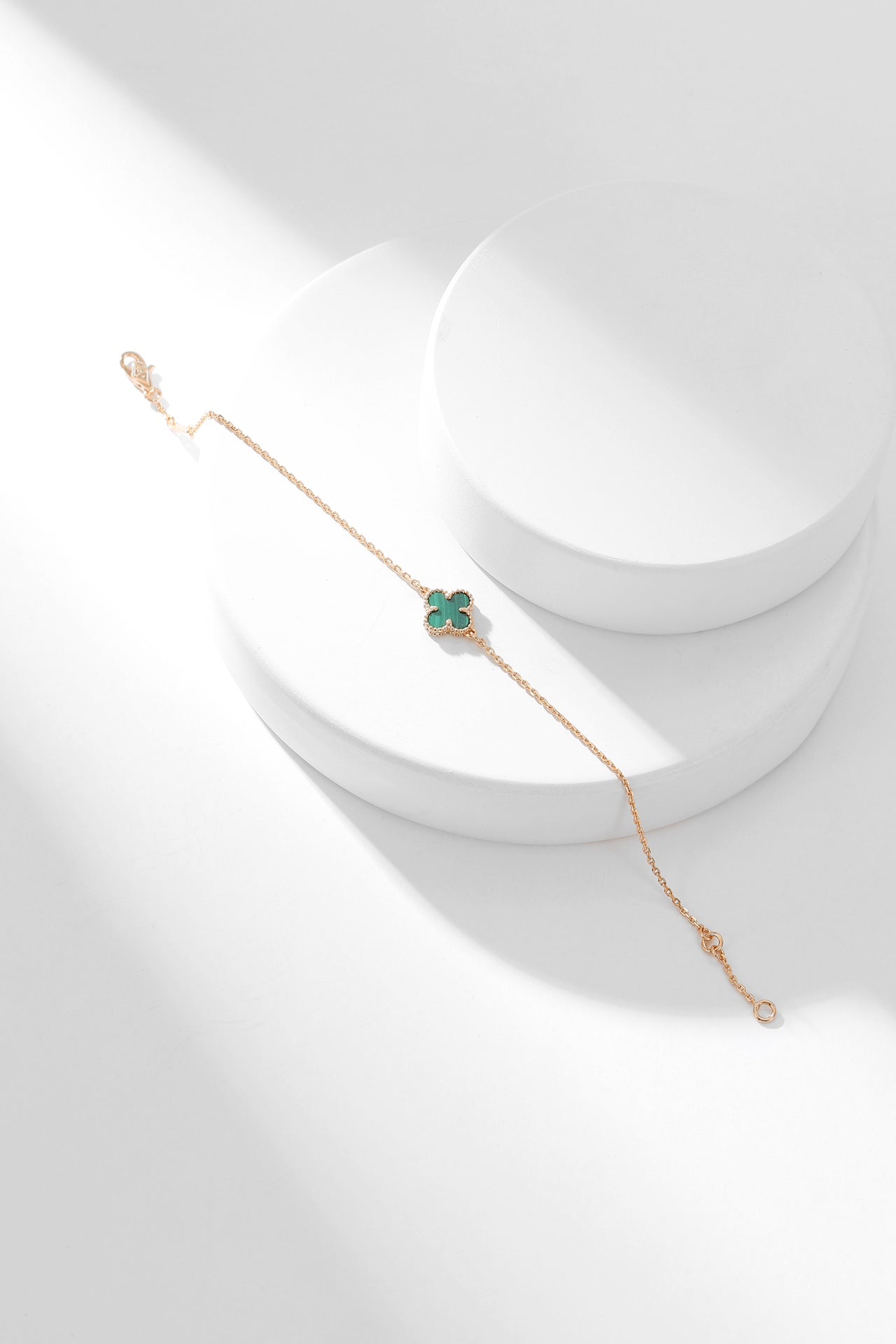 [Am jewelry]CLOVER BRACELET MALACHITE 1 MOTIF