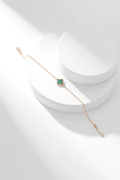 [Am jewelry]CLOVER BRACELET MALACHITE 1 MOTIF