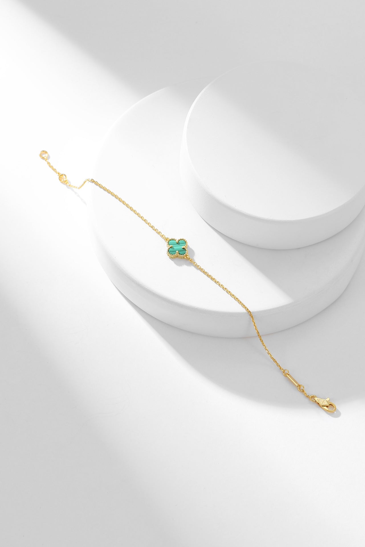 [Am jewelry]CLOVER BRACELET MALACHITE 1 MOTIF