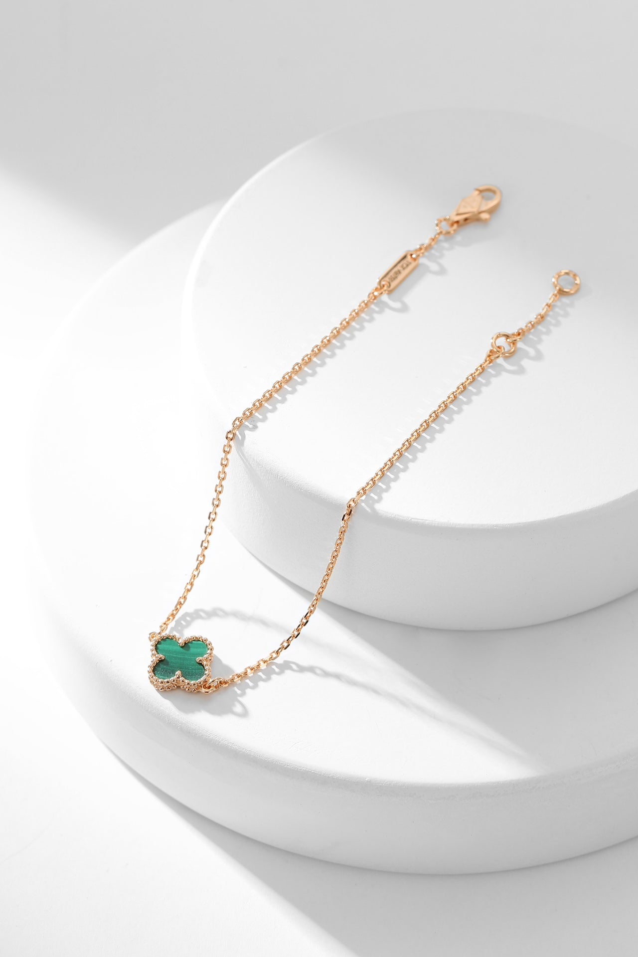 [Am jewelry]CLOVER BRACELET MALACHITE 1 MOTIF