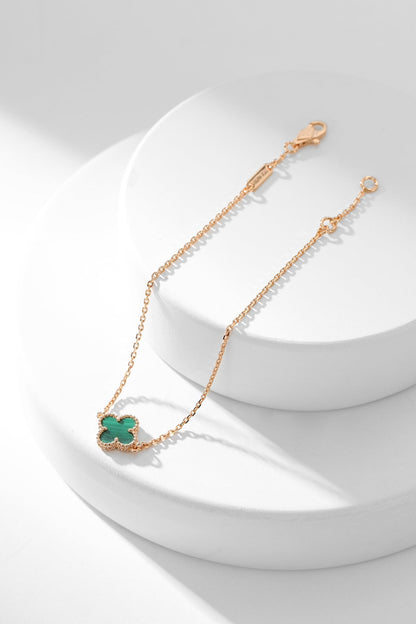[Am jewelry]CLOVER BRACELET MALACHITE 1 MOTIF
