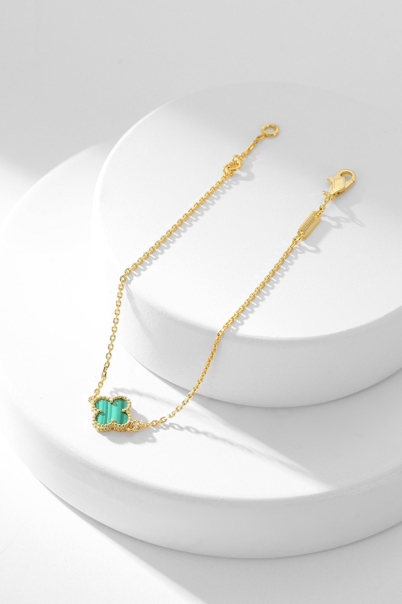 [Am jewelry]CLOVER BRACELET MALACHITE 1 MOTIF