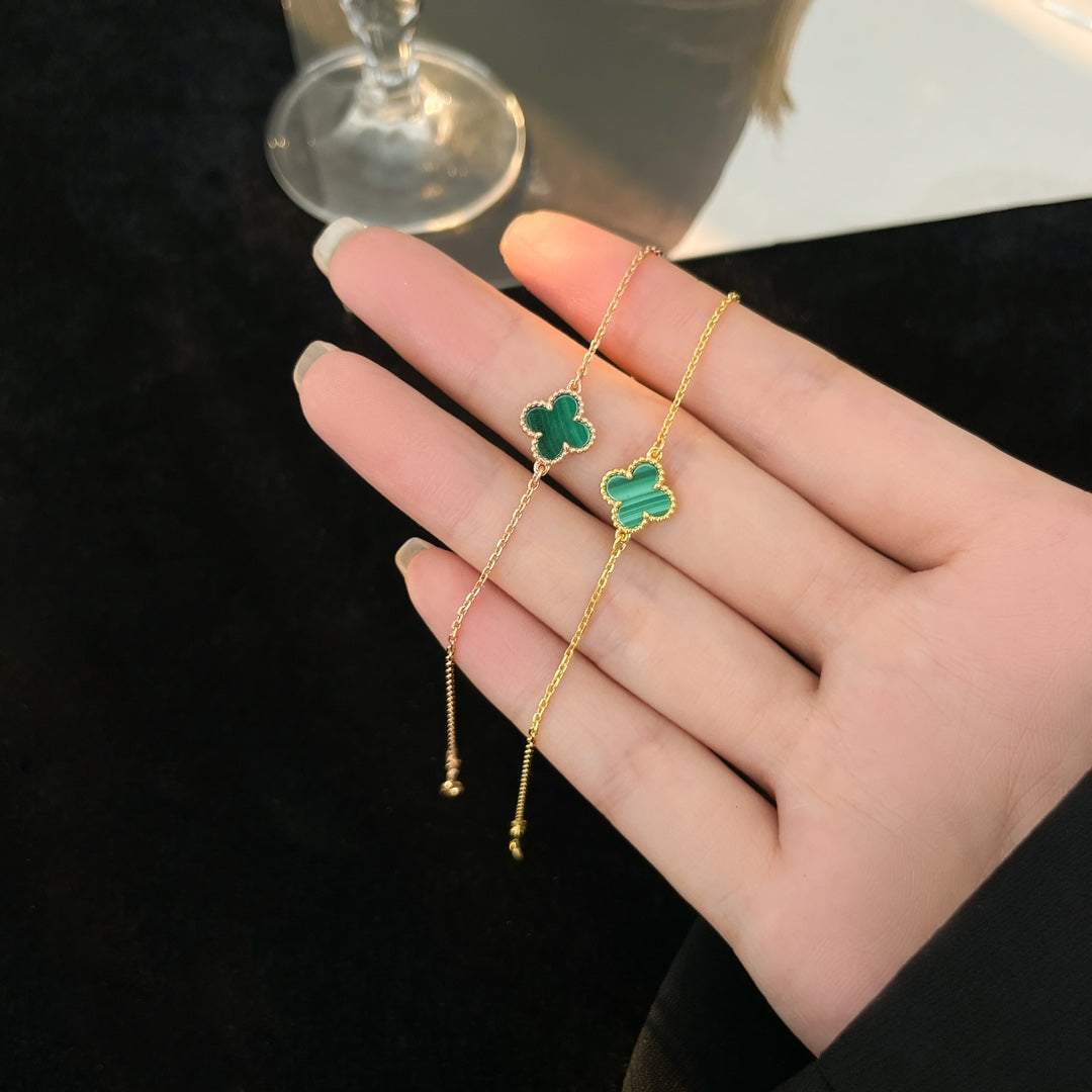 [Am jewelry]CLOVER BRACELET MALACHITE 1 MOTIF