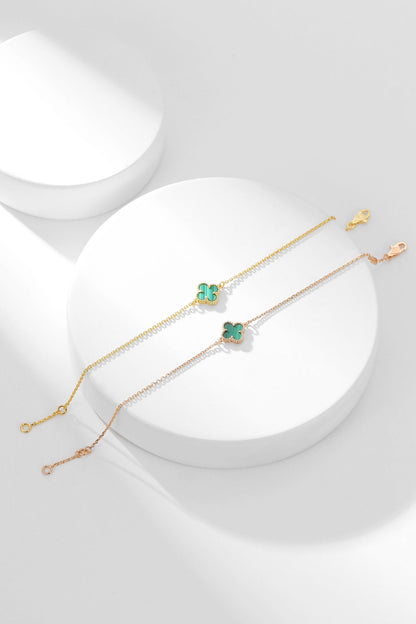 [Am jewelry]CLOVER BRACELET MALACHITE 1 MOTIF
