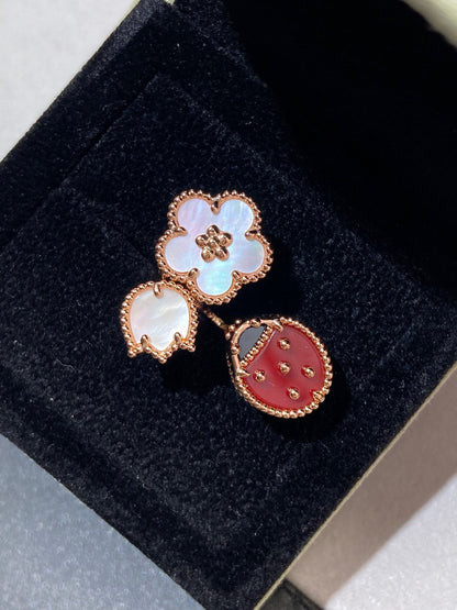 [Am jewelry]LUCKY 3 MOTIF ROSE GOLD RING