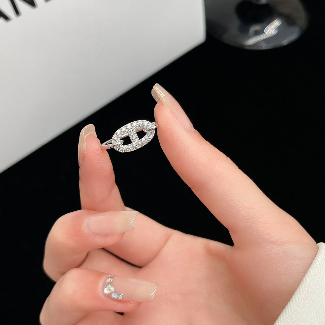 [Am jewelry]RONDE SMALL SILVER DIAMOND RING