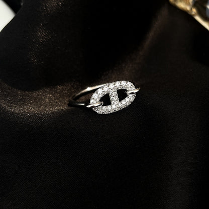 [Am jewelry]RONDE SMALL SILVER DIAMOND RING