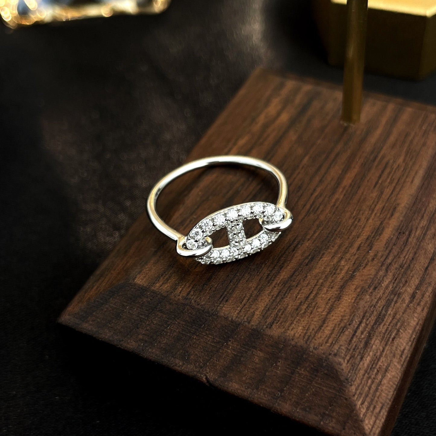 [Am jewelry]RONDE SMALL SILVER DIAMOND RING