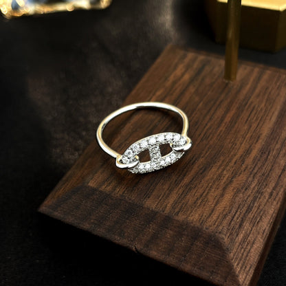 [Am jewelry]RONDE SMALL SILVER DIAMOND RING