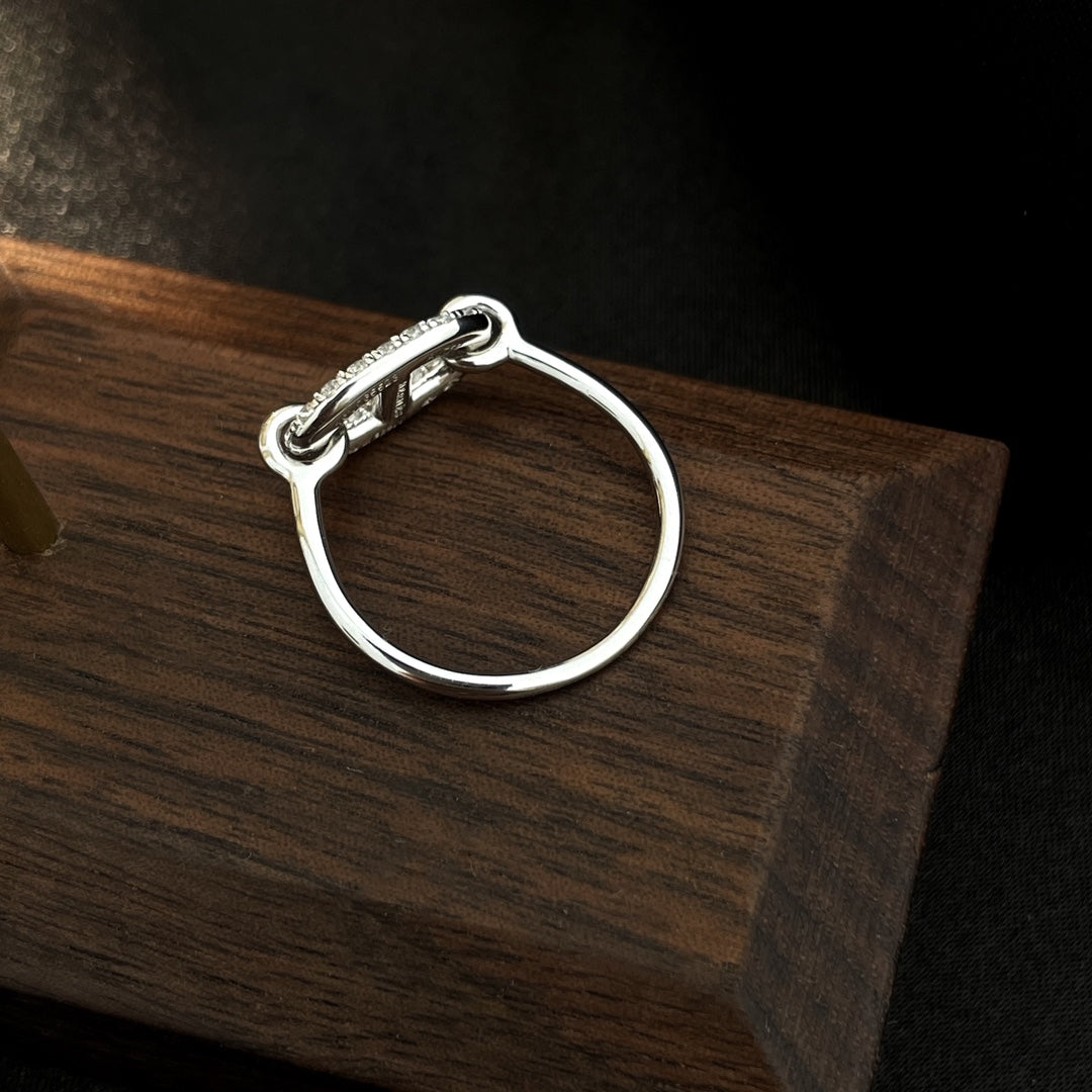 [Am jewelry]RONDE SMALL SILVER DIAMOND RING