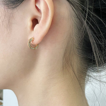 [Am jewelry]LOVE DIAMOND EARRINGS