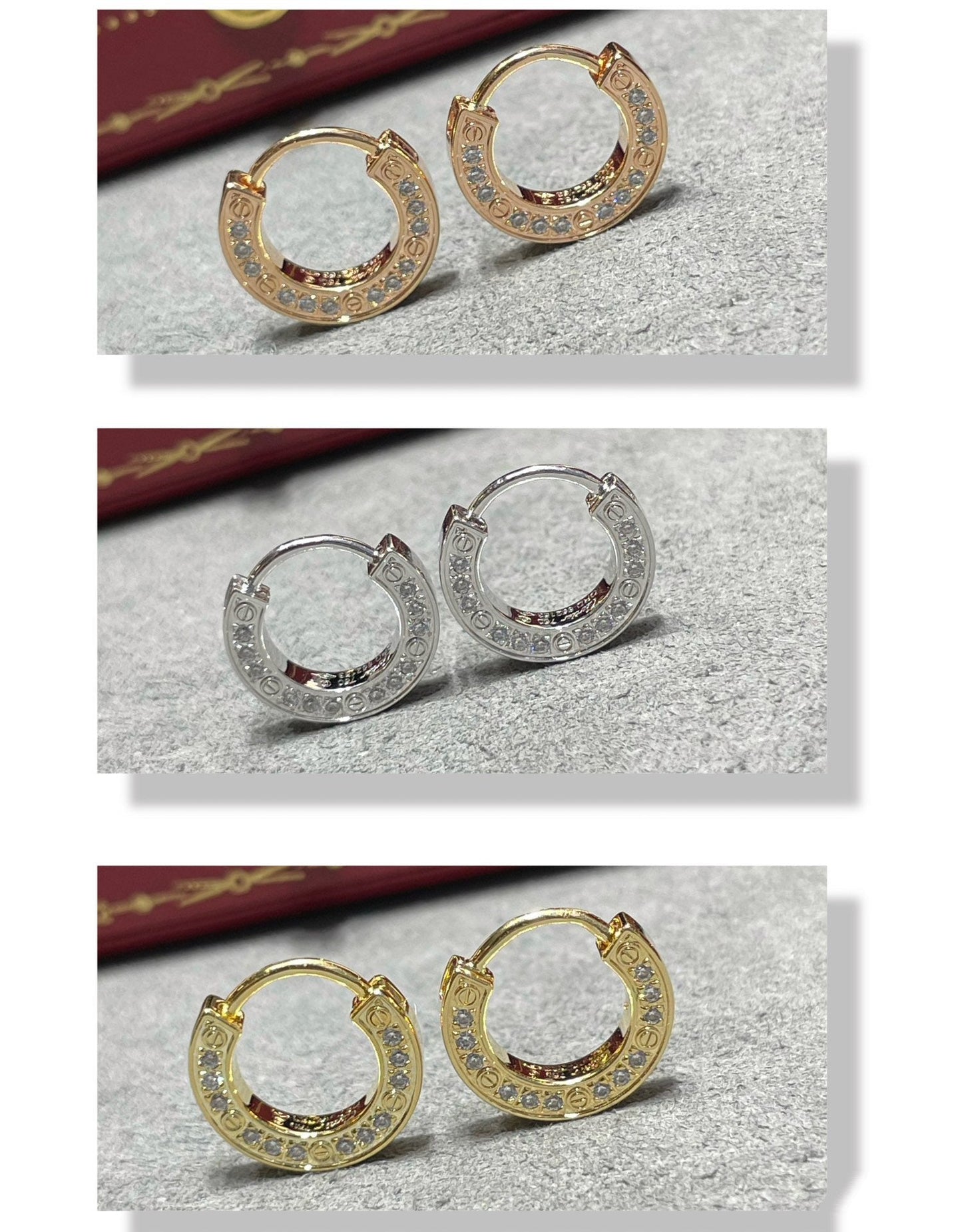 [Am jewelry]LOVE DIAMOND EARRINGS