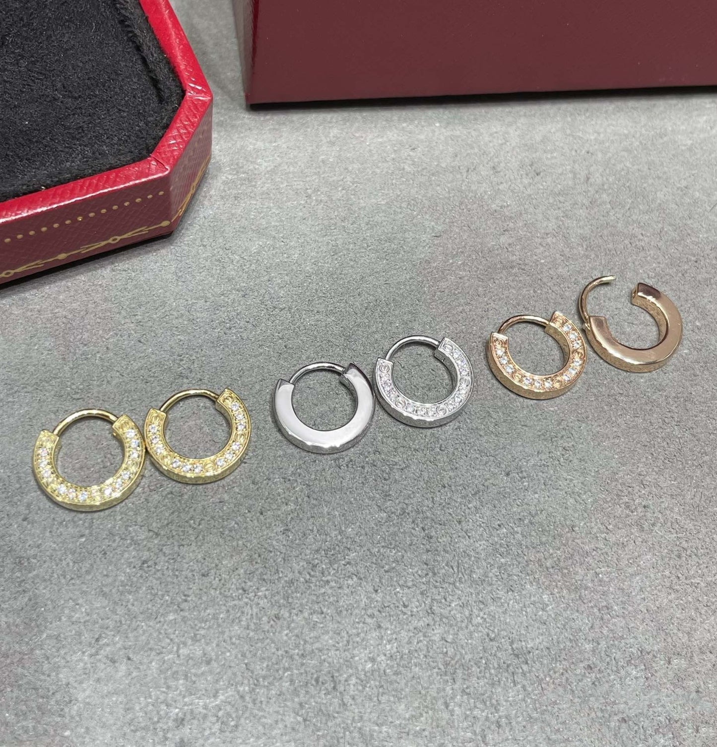 [Am jewelry]LOVE DIAMOND EARRINGS