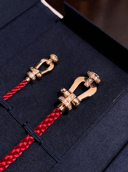[Am jewelry]FORCE 10 HALF DIAMOND PINK GOLD RED CORDERI LARGE AND MEDIUM MODEL