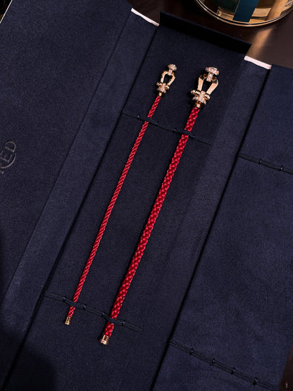 [Am jewelry]FORCE 10 HALF DIAMOND PINK GOLD RED CORDERI LARGE AND MEDIUM MODEL