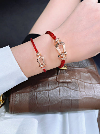 [Am jewelry]FORCE 10 HALF DIAMOND PINK GOLD RED CORDERI LARGE AND MEDIUM MODEL