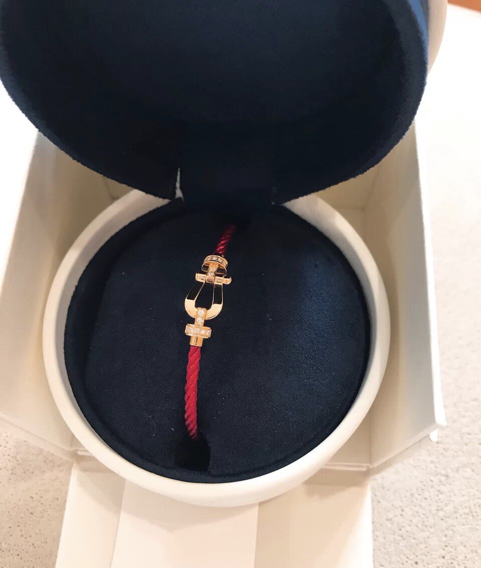 [Am jewelry]FORCE 10 HALF DIAMOND PINK GOLD RED CORDERI LARGE AND MEDIUM MODEL