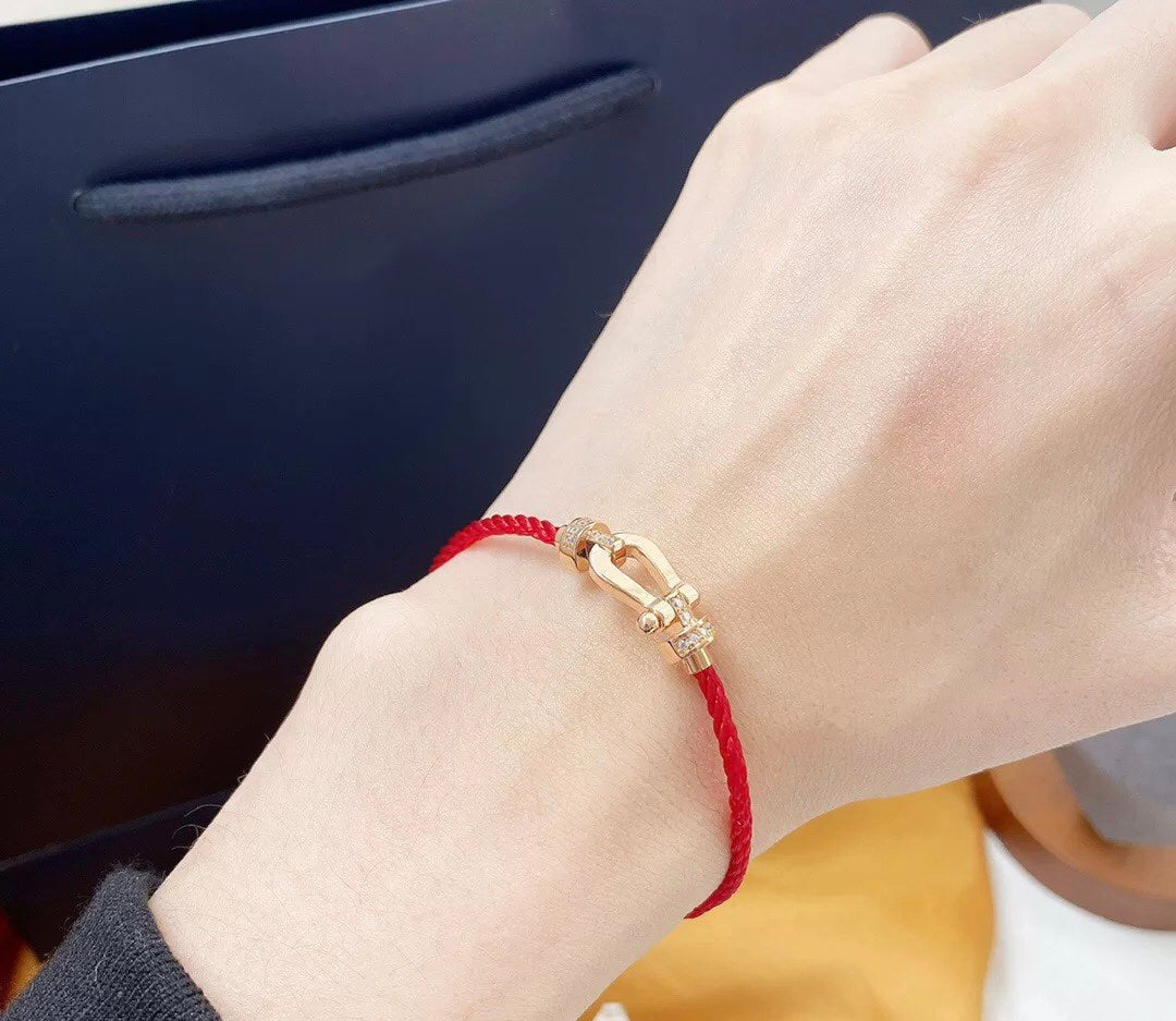 [Am jewelry]FORCE 10 HALF DIAMOND PINK GOLD RED CORDERI LARGE AND MEDIUM MODEL
