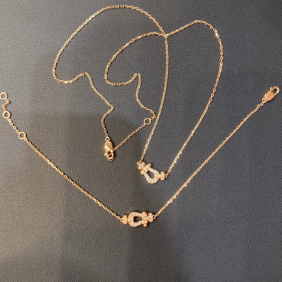 [Am jewelry]FORCE 10 DIAMOND PINK GOLD NECKLACE MINI MODEL