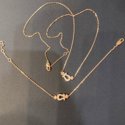 [Am jewelry]FORCE 10 DIAMOND PINK GOLD NECKLACE MINI MODEL