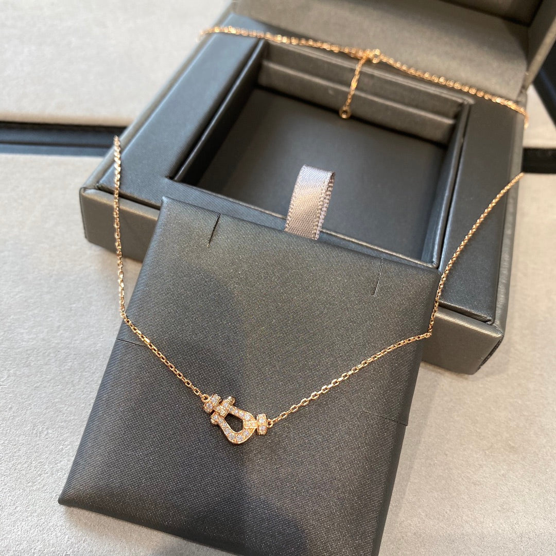 [Am jewelry]FORCE 10 DIAMOND PINK GOLD NECKLACE MINI MODEL