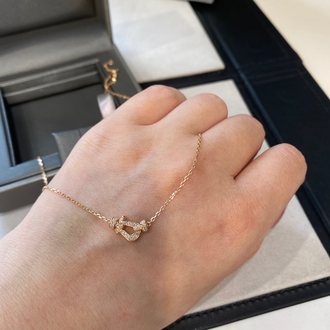 [Am jewelry]FORCE 10 DIAMOND PINK GOLD NECKLACE MINI MODEL