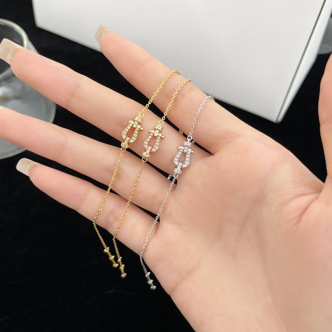 [Am jewelry]FORCE 10 FULL DIAMOND BUCKLE CHAIN LINK MINI MODEL
