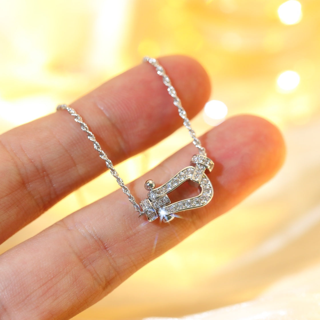 [Am jewelry]FORCE 10 DIAMOND SILVER NECKLACE MINI MODEL