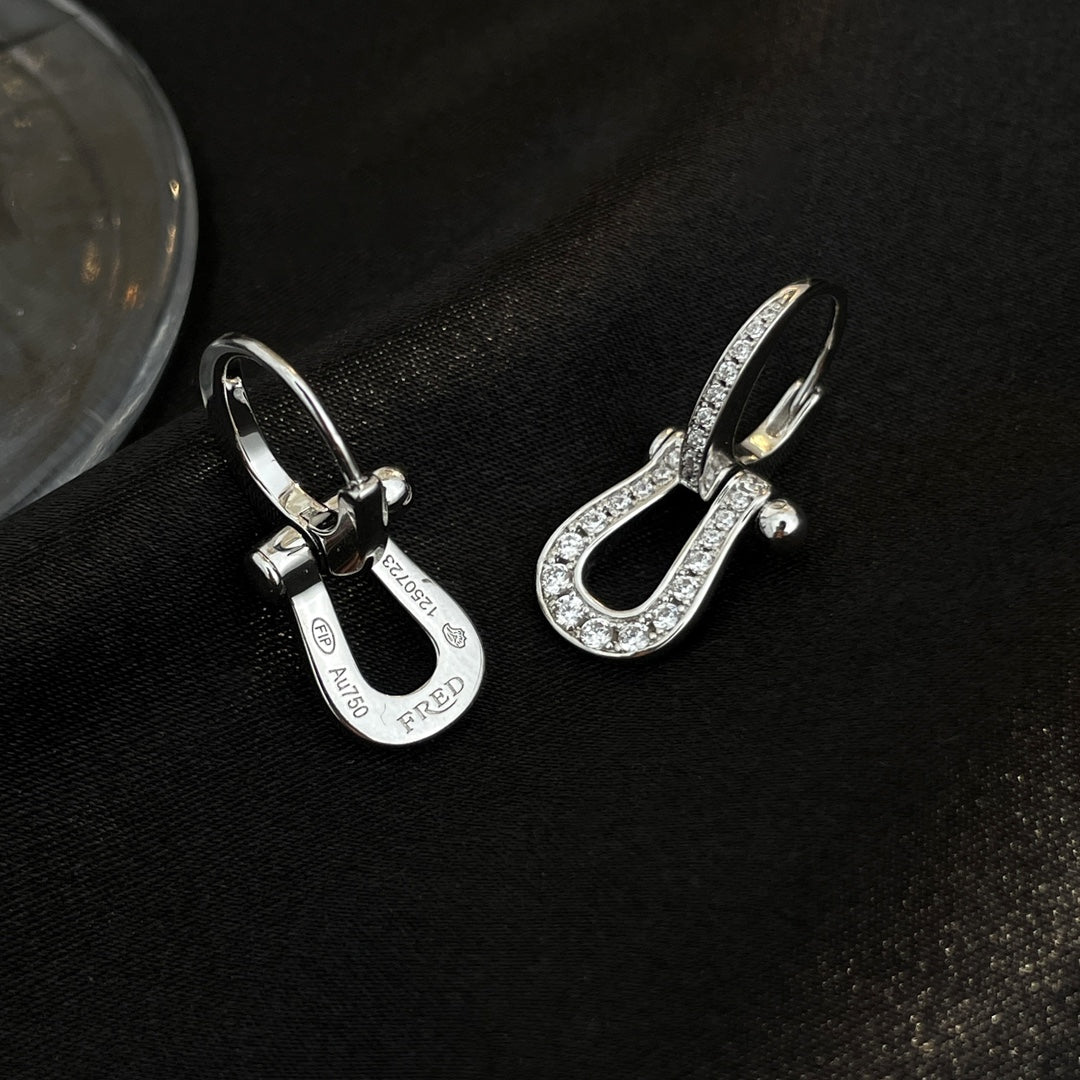 [Am jewelry]FORCE 10 FULL DIAMOND DROP EARRINGS MEDIUM MODEL