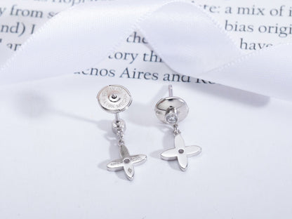 [Am jewelry]VIDYLLE SILVER DIAMOND MINI DROP EARRINGS