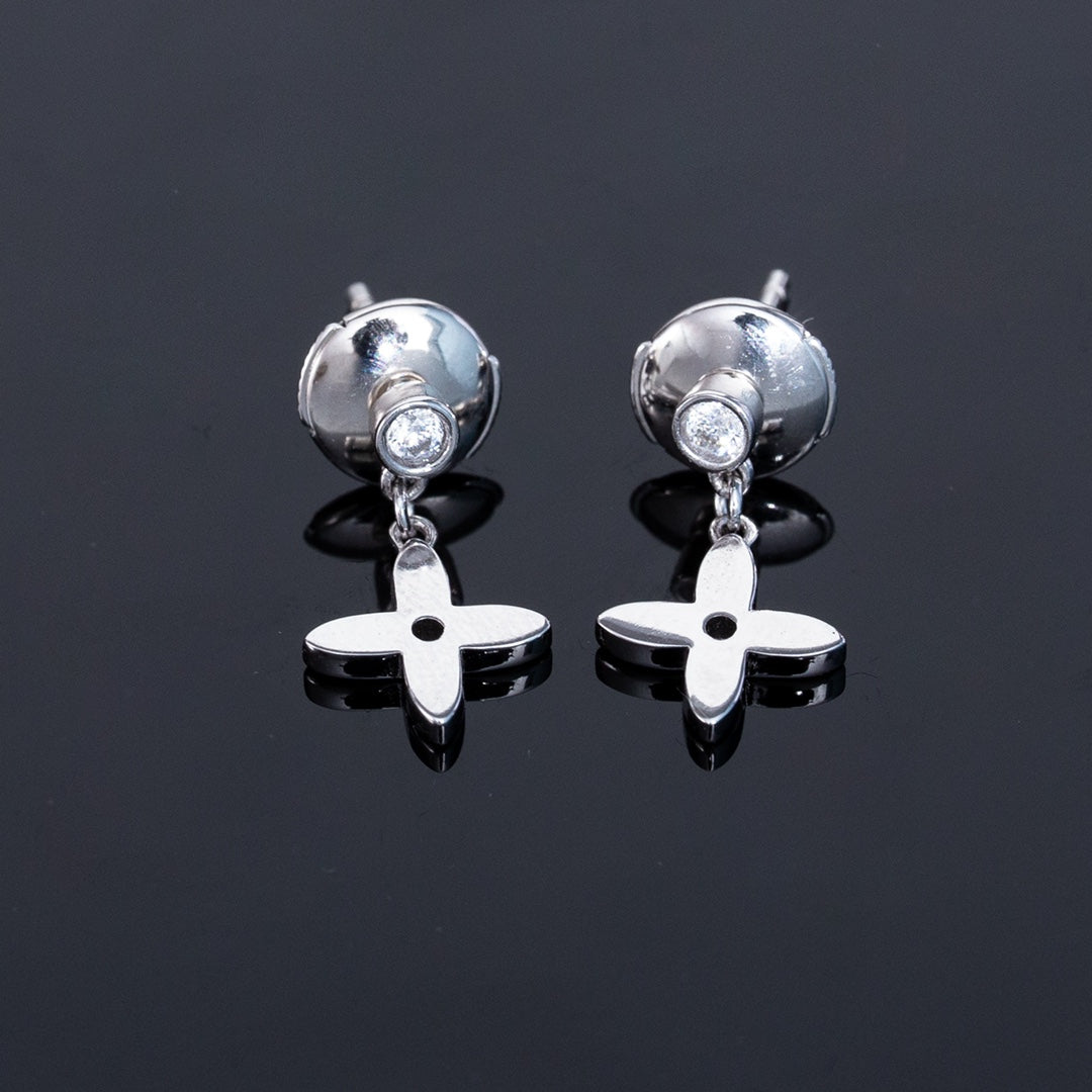 [Am jewelry]VIDYLLE SILVER DIAMOND MINI DROP EARRINGS