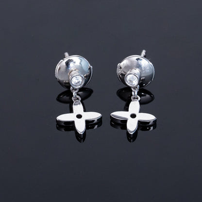 [Am jewelry]VIDYLLE SILVER DIAMOND MINI DROP EARRINGS