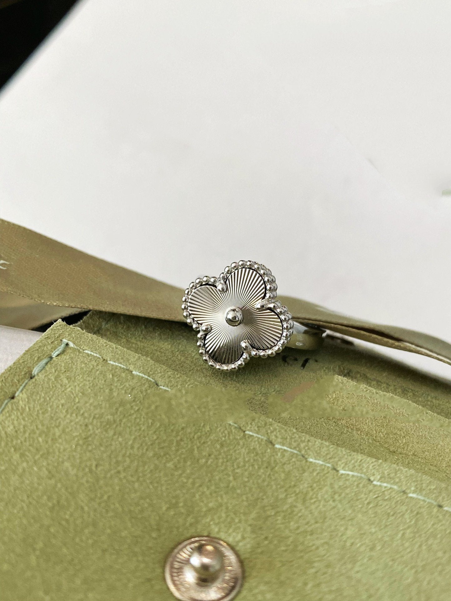 [Am jewelry]CLOVER SILVER RING