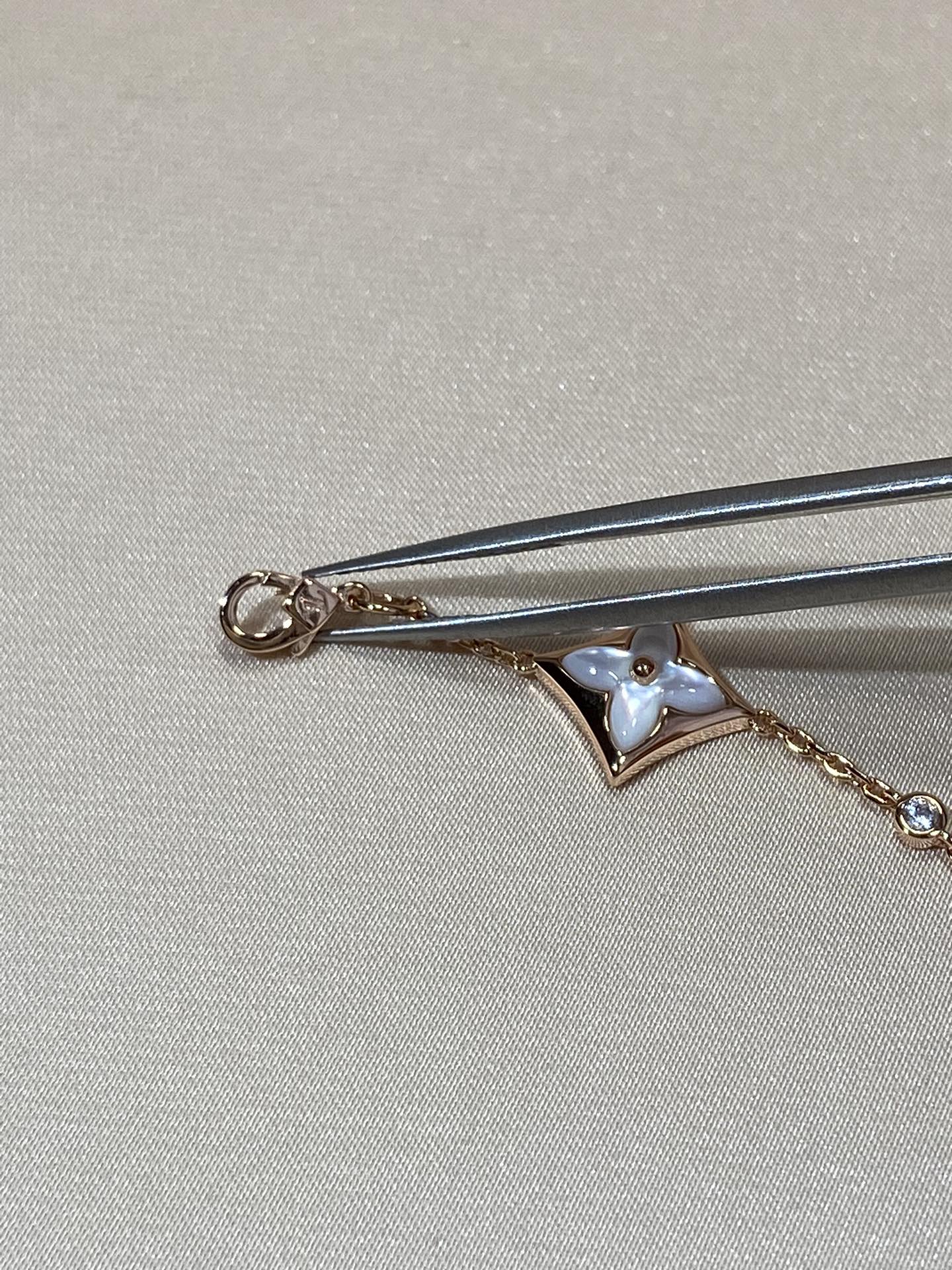 [Am jewelry]STAR 4 MOTIF MOP DIAMOND PINK GOLD BRACELET