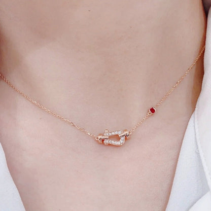 [Am jewelry]FORCE 10 DIAMOND PINK GOLD NECKLACE