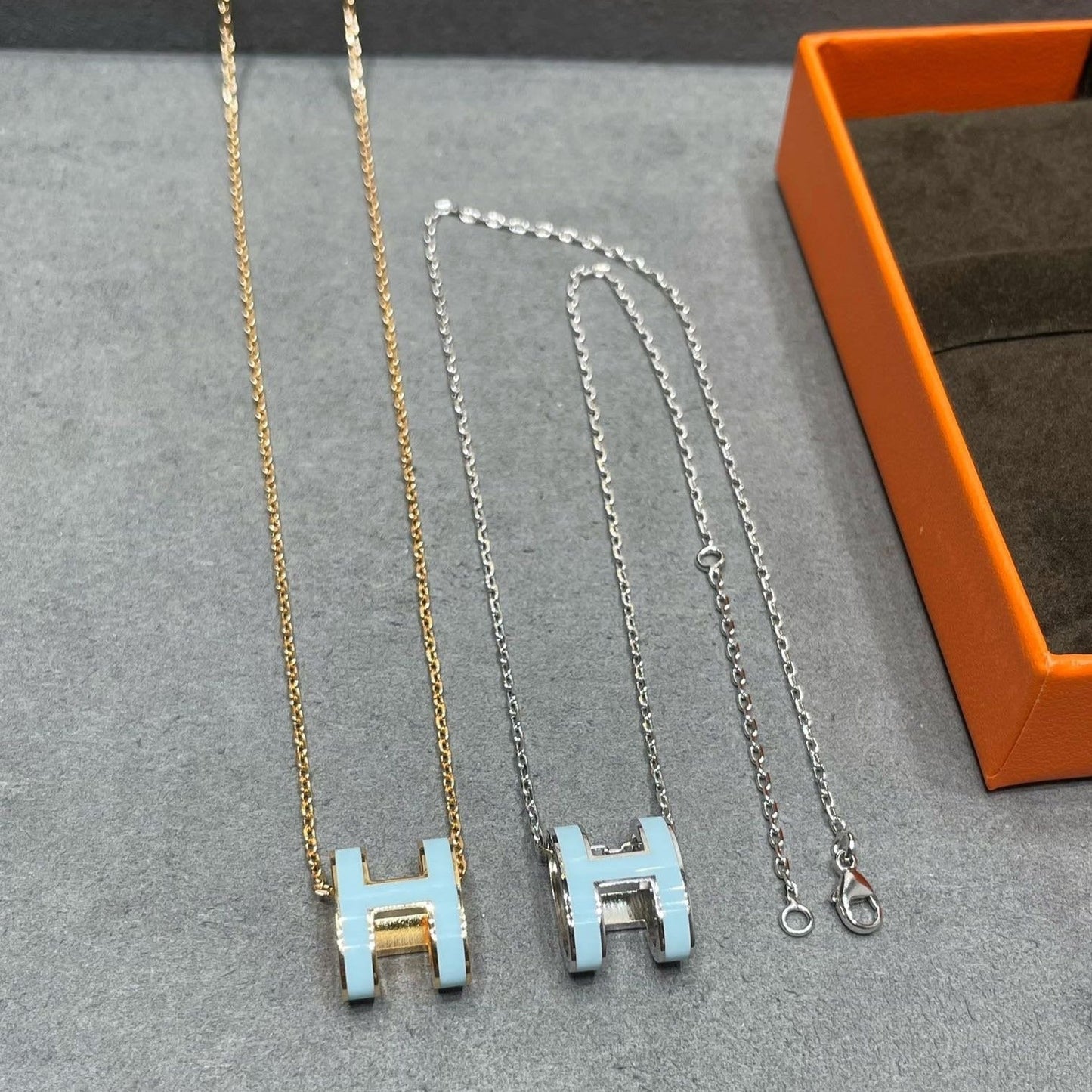 [Am jewelry]POP H SKY BLUE NECKLACE