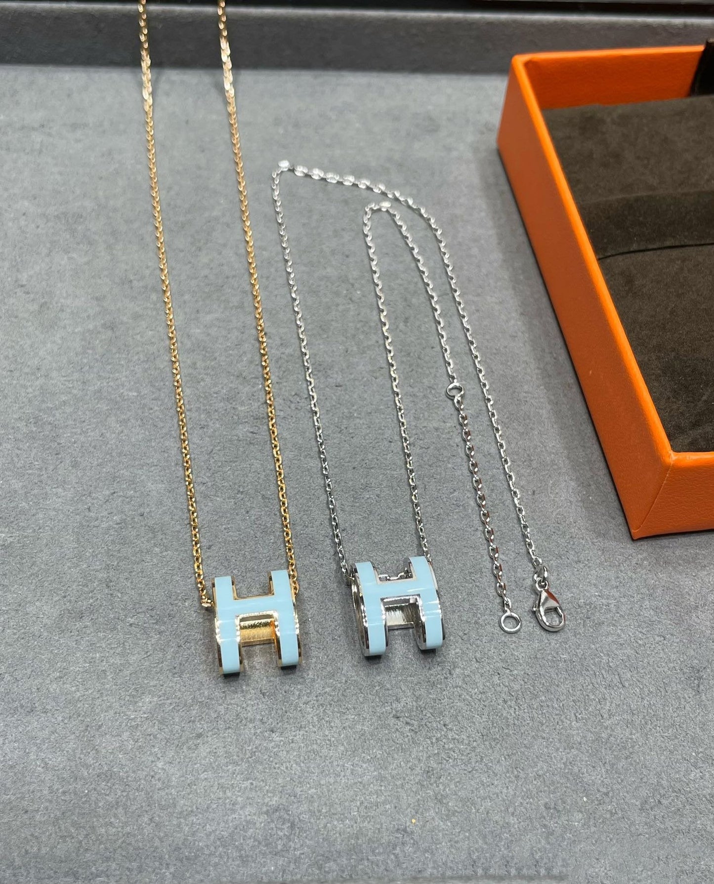 [Am jewelry]POP H SKY BLUE NECKLACE