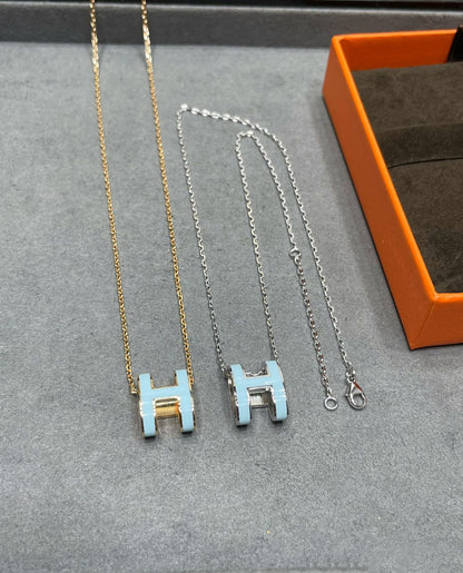 [Am jewelry]POP H SKY BLUE NECKLACE