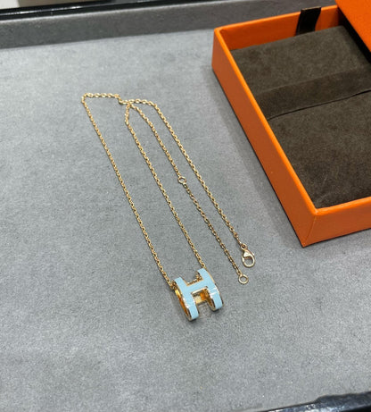 [Am jewelry]POP H SKY BLUE NECKLACE
