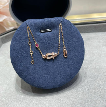 [Am jewelry]FORCE 10 DIAMOND CHAIN LINK PINK GOLD BRACELET