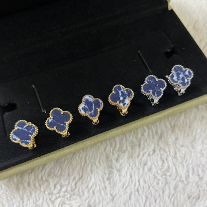 [Am jewelry]CLOVER PIETERSITE MEDIUM STUD EARRINGS